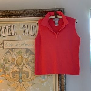 Sag Harbor Coral Sleeveless Polo Top
